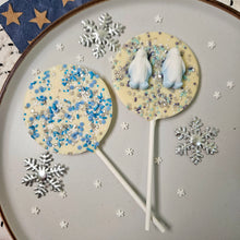 Load image into Gallery viewer, White Chocolate Christmas Lollipop Duo