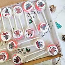 Load image into Gallery viewer, 20 Pack Christmas Cherry Amaretto Lollipops