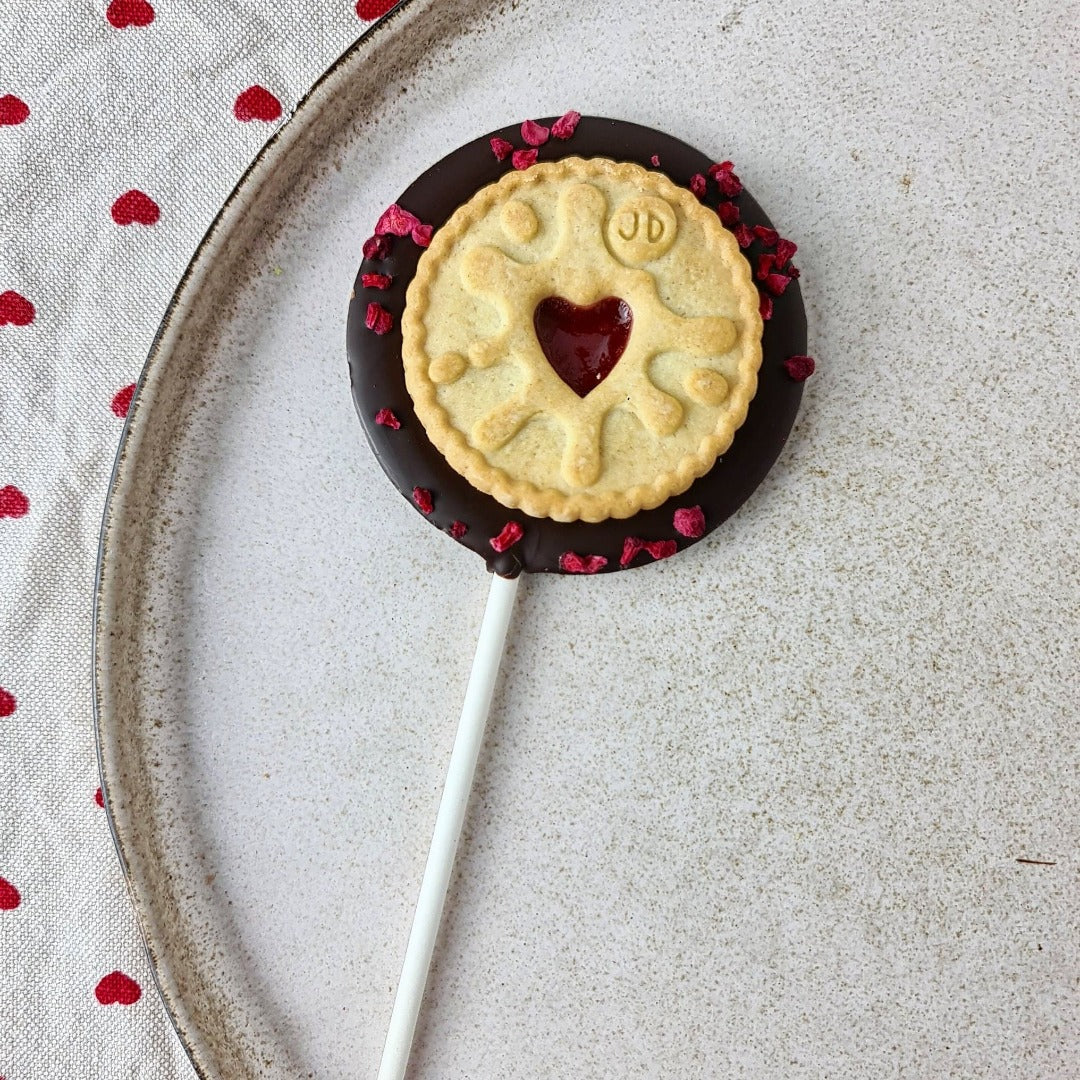Vegan Dark Chocolate Jammy Dodger THE SLABB