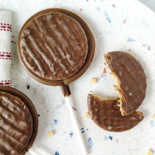Load image into Gallery viewer, Milk Chocolate Digestive Lollipop