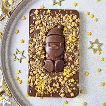Load image into Gallery viewer, Milk Chocolate Crunchy Santa Slabb.