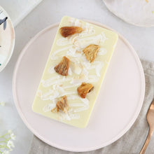 Load image into Gallery viewer, The Pina Colada One - The Home Of Fully Loaded boozy Chocolate. Large Slabbs of boozy chocolate with a variety of alcoholic ganaches; gin, rum, whisky, amaretto, baileys and toppings. Available as monthly subscriptions.