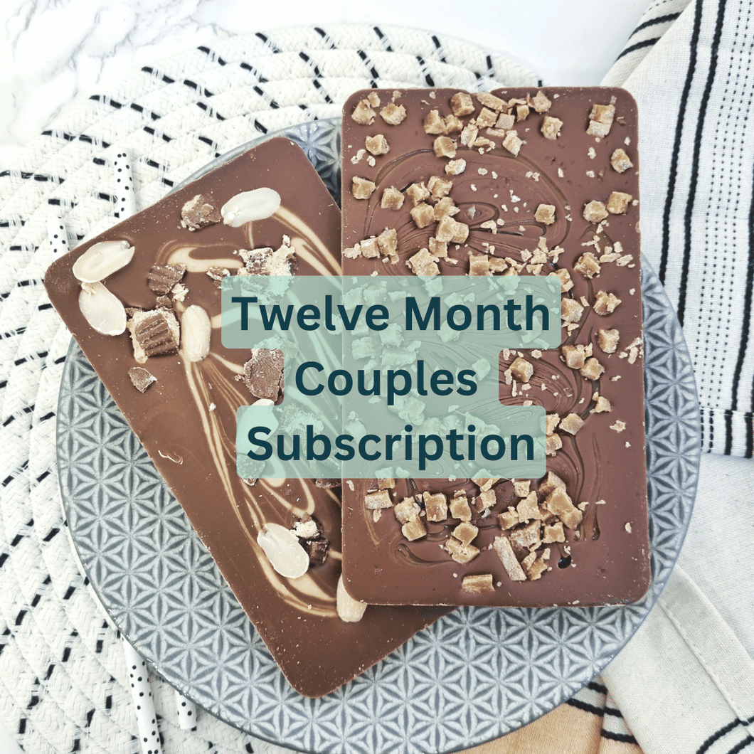 12 Month Couples Chocolate Bar Subscription Box