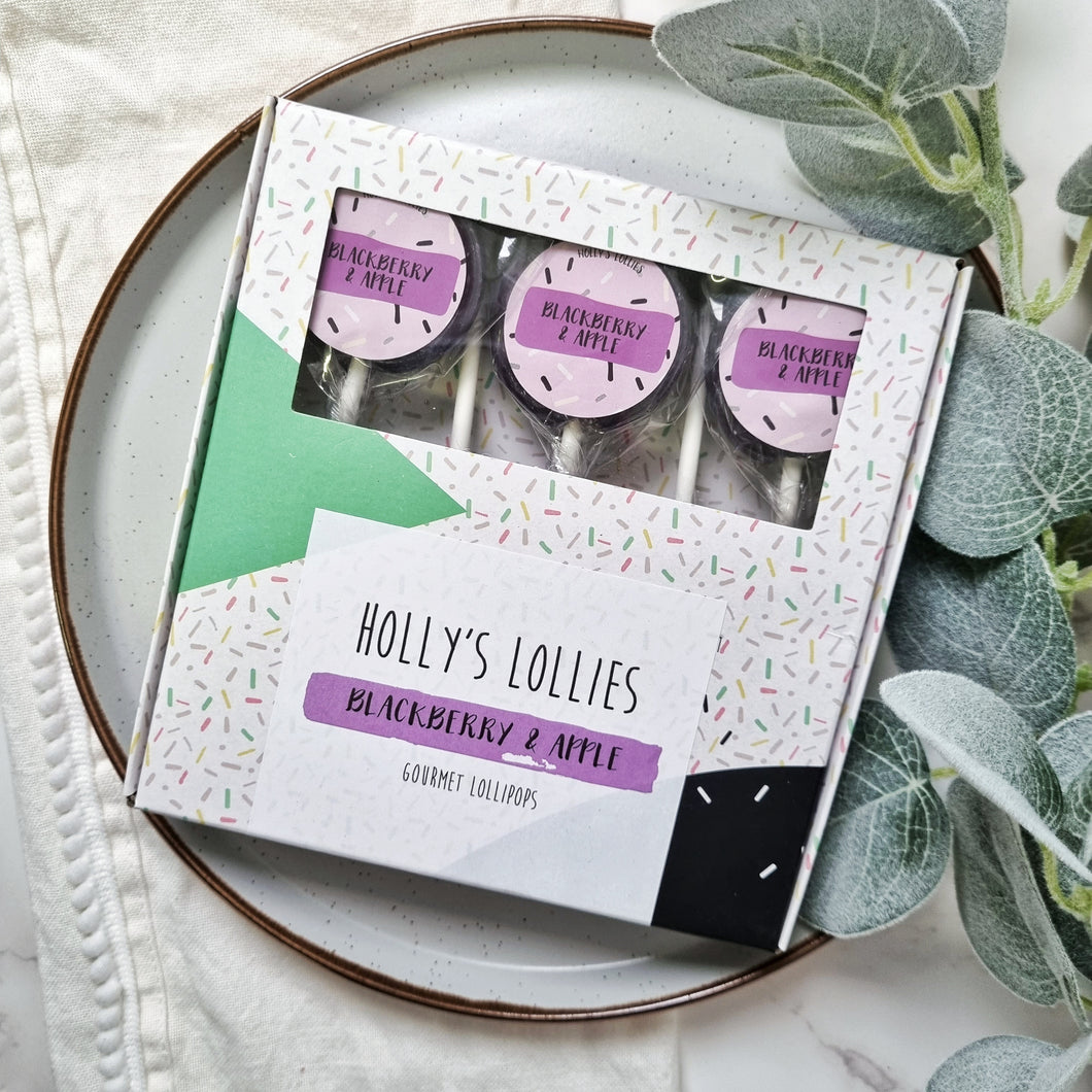 Blackberry Apple Small Lollipops - 5 Pack Gift Box