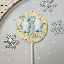 Load image into Gallery viewer, White Chocolate Penguin Lollipop.

