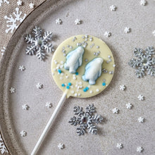 Load image into Gallery viewer, White Chocolate Penguin Lollipop.
